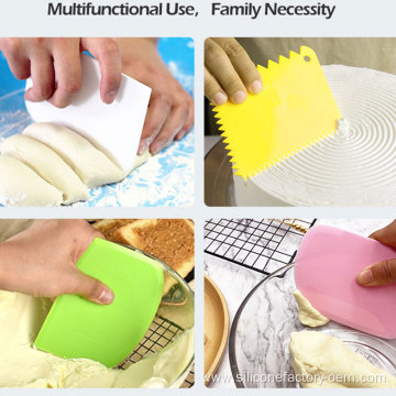 100% Edible Silicone Cake Cream Scraper Wafer Scraper